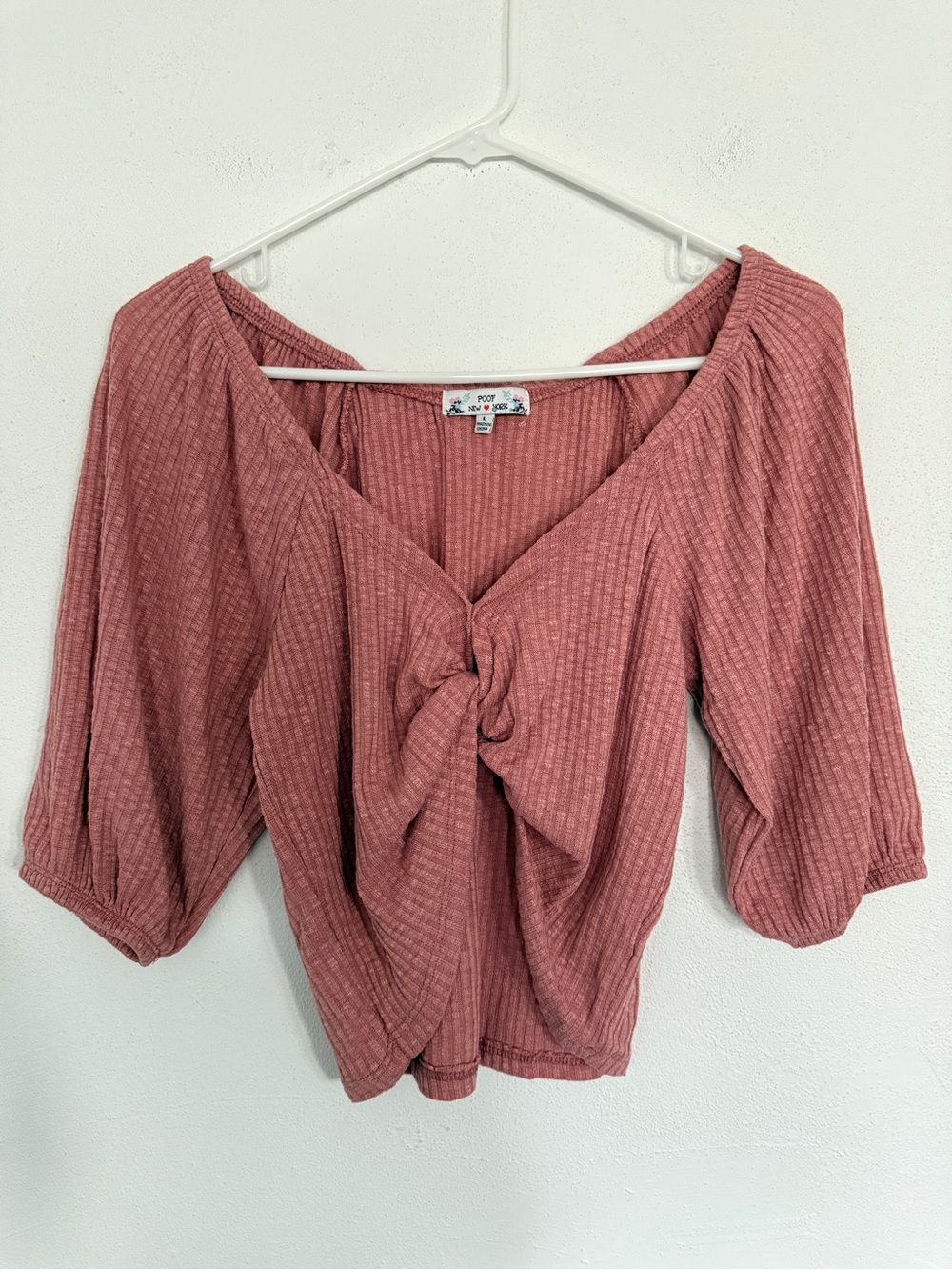 Pink Rose Top with Open Twist